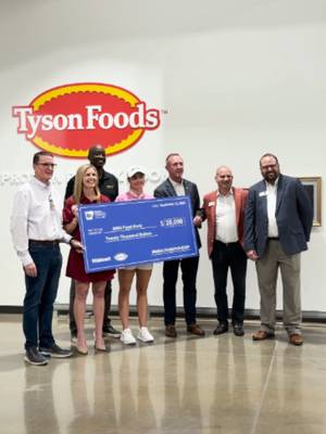 When communities come together, good things happen. Ahead of the #NWArkansasChampionship, Tyson Foods helped support the @nwafoodbank with a $20,000 contribution, 40,000 pounds of protein and a day of volunteering by our team members.  #OneTeamOneTyson #TysonFoods #community