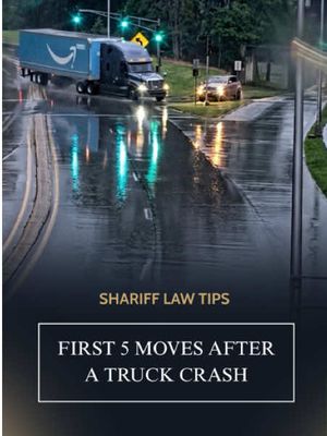 Truck crashes can involve more evidence and more parties than a typical car accident, so the first steps matter. 1. Call 911 and get medical care. Even if you feel okay, some injuries may not be obvious right away. 2. Get the trucking company's information. Write down the company name and DOT number, not just the driver's information. 3. Document the scene. Photograph the truck, cargo, license plate, vehicle damage, road conditions, and surrounding area. 4. Be careful with insurance statements. The trucking company's insurer may contact you quickly. Don't feel pressured to give a recorded statement before understanding your options. 5. Consider speaking with an attorney early. Important evidence in truck cases can become harder to obtain as time passes. Truck accidents can involve significant injuries and complex evidence. Taking the right steps early can help protect your health and preserve important information. We handle the fight so you can focus on healing. #TruckAccident #18WheelerAccident #TruckInjury #TexasInjuryLawyer #ShariffInjuryLawyers