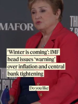 "Winter is coming ... I'm warning you." @imf Managing Director Kristalina Georgieva talks to Liz Hoffman about inflation and central bank tightening. #inflation #economics #economy