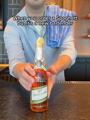 Still gonna blame it on autocorrect  #millerhighlife #beer #spaghett #beertail #bartender 