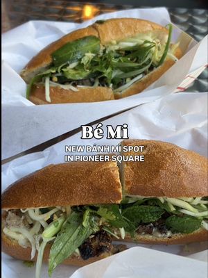 As a Viet girlie, I’ll admit I’m actually not the biggest bánh mì fan 🫣 They can sometimes feel too heavy, or the bread is either too soggy or so hard. But this was some of the best bánh mì I’ve had in a while and definitely worth getting there right at opening! 🙂‍↕️  Bé Mi is a new sandwich shop in the heart of Pioneer Square that was recently featured in The Seattle Times by @bethanyjeanclement! I bookmarked this spot after seeing @cindydnguyen’s reel, so I was very happy when @auntie.wen suggested it for lunch 💗 Bé Mi is owned by Amy, a former accountant who’s sharing the flavors of her childhood in Central Vietnam through bánh mì, with plans to eventually expand the menu with more Vietnamese dishes! 🇻🇳 We tried the lemongrass pork belly and special betel leaf beef bánh mì, and both were SO DELICIOUS. Packed with flavor, fresh herbs and veggies (that rau răm!!! if you know, you know 🤭), all on a perfectly crisp baguette that’s made in-house (and won’t cut up the roof of your mouth!) 🤪 Definitely check them out and show this new small business some love! 😊 They’ve been selling out, so keep an eye on their Instagram for updates and go early! 📍 Bé Mi | Seattle, WA (Pioneer Square)  💸 Around $15+ per sandwich  🏷️ #seattlefoodie #seattleeats #seattlefood #bánhmì #pioneersquare seattle eats • seattle foodie • seattle food • pioneer square • vietnamese food