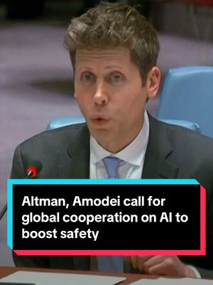 OpenAI CEO Sam Altman and Anthropic CEO Dario Amodei urged world leaders to work together on AI in an extraordinary appearance before the UN Security Council that focused on growing concerns the technology poses existential risks to humanity. #AI #Tech #business #Politics #CEOs 