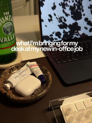 Had to make my new desk an aesthetic home duhhh 🤎💻👓  #officesetup #desksetup #deskdecor #officedecor