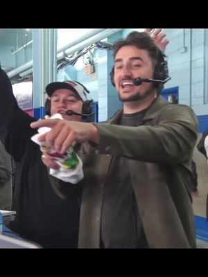 Tommy is 1/1 on shirts caught at the barn!😂 Live on stream, you never know what you can get with the BTB Boys😂🐺 #OHL #SudburyWolves 