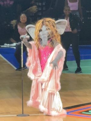 "We Belong Together" was the highlight for me personally @Ellie the Elephant @Mariah Carey  #ellietheelephant #mariahcarey #nyliberty #WNBA #mascot 