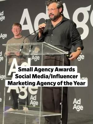 Nick Gallo now knows what the 🤬 you’re all talking about at the 2026 Small Agency Awards. Before starting at Loop, Gallo held creative roles at HQ Trivia, Adult Swim and The Onion. In 2024, the agency won Ad Age’s Newcomer of the Year. That unconventional path continues to shape Loop’s approach to creating interactive, social-first campaigns designed to spark cultural conversation. 🏆 Years later, he’s back to represent Loop in their win for Social Media/Influencer Marketing Agency of the Year.