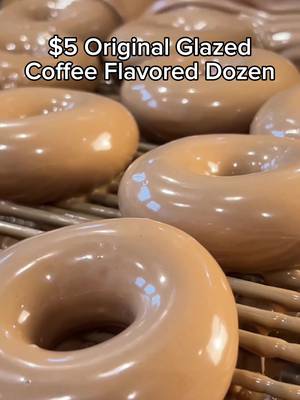 $5 Original Glazed Coffee Flavored dozen ☕✨ When you buy any dozen Saturday thru Tuesday only! 🍩⏳ Tag the friend who’s 100% saying “we need these” ⬇️ Offer available 9/26-9/29 only at participating U.S. Krispy Kreme shops only and is subject to product availability. See full terms at www.krispykreme.com/offers #krispykreme #coffee #nationalcoffeeday #offer #donuts 