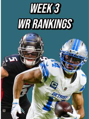 📈Top 20 Week 3 WR Rankings📈 #fantasyfootballadvice #fantasyfootballtips #nflfantasy #raiderswalterpicks #nflfantasyfootball 
