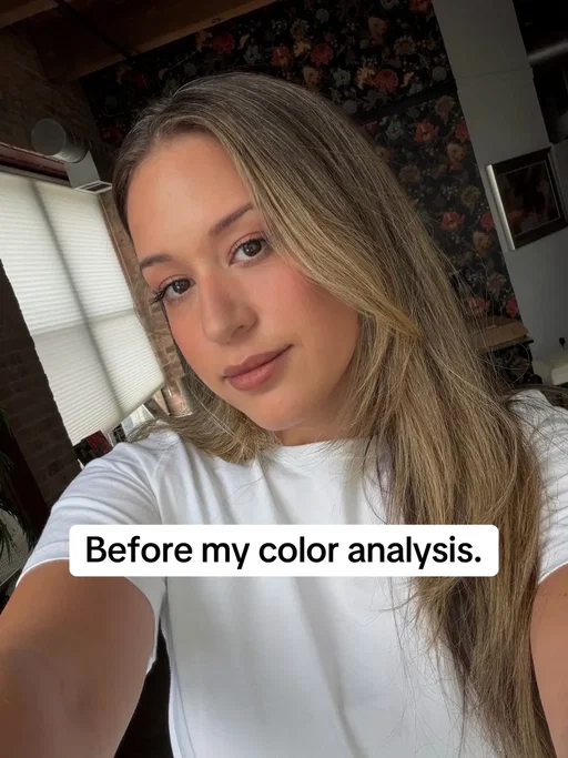 Before and after my color analysis.
