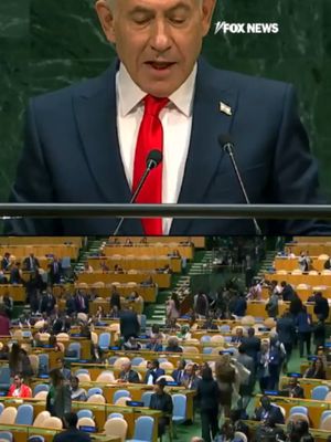 "If there are any other moral cowards who haven't yet left this hall, please do so now." Israeli Prime Minister Benjamin Netanyahu opens his address to the United Nations General Assembly in New York with a sharp rebuke as delegates walk out of the hall in protest of his speech.