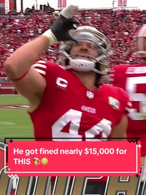 Kyle Juszczyk was fined $14,926 for this celebration against Miami. The NFL stated: “Your imitation of chugging  a beer constituted an offensive demonstration and could reasonably be construed as being in poor taste.” #NFL