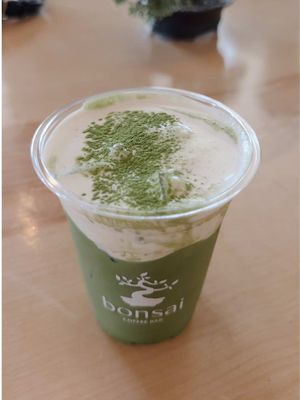Do I accept that I found the best one on my first try or keep searching?? @Bonsai Coffee Bar  Give me somewhere that can beat it ⬇️ #LAMatcha #MatchaLA #LosAngelesMatcha #MatchaReview #bonsaicoffeebar 