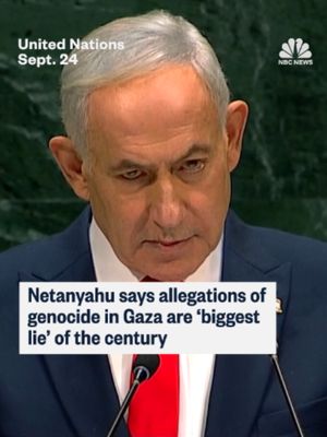 Israeli Prime Minister Benjamin Netanyahu said “accusing Israel of genocide is the greatest lie of the century" during his address at the U.N. General Assembly. Israel’s actions in Gaza have resulted in the death of more than 75,000 people, according to Palestinian health officials.