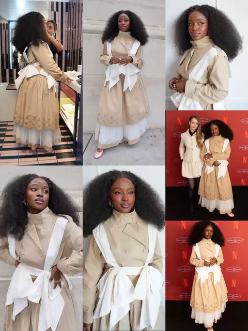 Always a pleasure glamming up Masali, what a stunner!  Roll on Season 5, we can’t wait!  Hair by me  Makeup by @Joy Adenuga  #dionnesmith #masalibaduza #netflix #bridgerton #hairstylist 