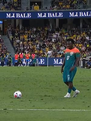 Oh my word, Nestory Irankunda, take a bow, son!!!! 😮‍💨 A free-kick straight out of the top drawer to put us ahead against Brazil 🔥 #Socceroos #QLDFootballSeries2026