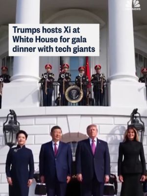 President Trump hosted Chinese leader Xi Jinping at a state dinner attended by tech leaders such as Elon Musk, Tim Cook, Jeff Bezos, and Sam Altman.