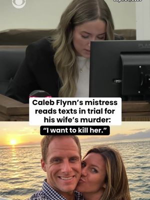 The woman who admitted to having an affair with Caleb Flynn broke down in court Thursday as she read messages the pair exchanged in the months before his wife, Ashley Flynn, was killed. Alleigha Botner testified that she sent Flynn a message saying, "I want to kill her," to which he responded, "That makes two of us." Flynn, a former "American Idol" contestant, is accused of killing his wife in February. He has pleaded not guilty.