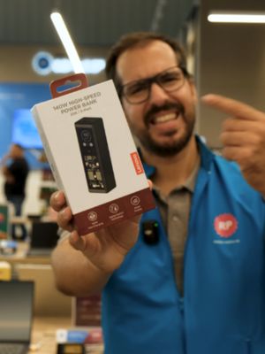 Portátil sem carregador em 2026? Esta Powerbank Lenovo ser uma das soluções 😉 #fy #fyp #lenovo #powerbank #radiopopular #bateria