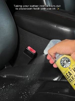 Turn the sound up 🔊🧼 Every spray, scrub, and wipe with the Chemical Guys Leather Cleaning Kit is seriously satisfying. Clean leather never sounded this good! ✨ #ChemicalGuys #LeatherCleaningKit #LeatherCare #CleaningASMR #DetailingASMR #InteriorDetailing #CarCleaning #SatisfyingClean #CarTok #tiktokshopstockup