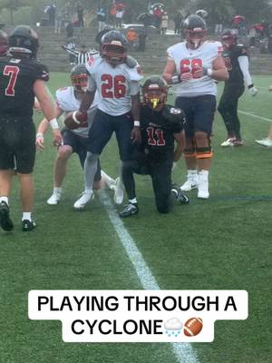 Boston HS Football isn’t letting a cyclone stop them 🫡 #highschoolfootball #miltonacademy #fyp 