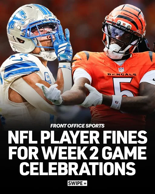 The NFL's efforts to crack down on celebrations resulted in a multitude of fines across the league after Week 2. Ja'Marr Chase, Amon-Ra St. Brown, and Kyle Juszczyk were some of the players hit amongst others.