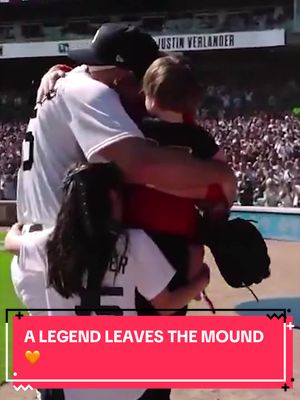 Justin Verlander leaves the mound for one final time and what a moment it was! 🥹 (via @MLB)