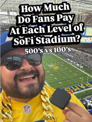 They paid $400 a ticket. I found the SAME section for $226. 😳 I went around SoFi Stadium asking Rams fans what they paid: 500s: $83 each 100s: $400 EACH Then I pulled up TickPick and found tickets in that same 100 section for just $226 each. That's $174 less per ticket — $348 saved on a pair. Stop overpaying for gameday. Download TickPick for your next trip to Rams House and use my code DODGERDOG at checkout for $10 off your purchase of $75 or more. Which level would YOU choose? 👇 #RamsHouse #SoFiStadium #TickPick #LARams #nfltickets 