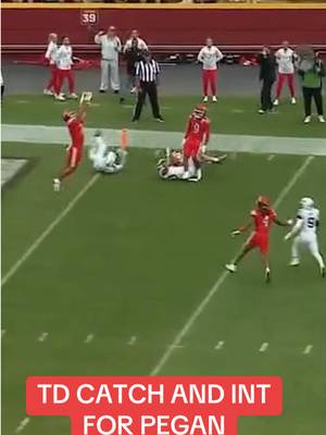 IN ONE HALF! Braden Pegan with a touchdown catch and an interception in the first half! = #utahfootball #CollegeFootball #big12  #touchdown 