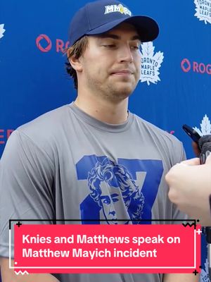 Matthew Knies and Auston Matthews talk about the Matthew Mayich incident and how it hits close to home as they both grew up in Arizona. Matthew Mayich was hospitalized after an off-ice training incident in Arizona. The Toronto Maple Leafs visited Matthew and his family in the hospital during their trip to Arizona. (via: X/jennarortiz / X/PHNX_Hockey)