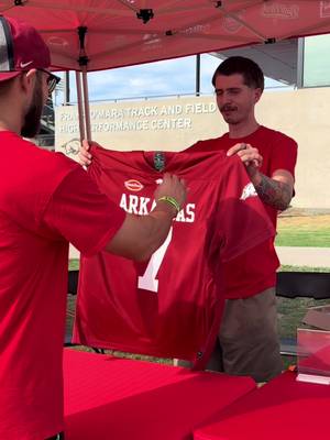 Razorback pride, Tyson Foods style. 🐗❤️ We brought the game-day spirit to life to celebrate our @Arkansas Razorbacks partnership right at tailgate. From press-on patches to good eats, it was a Saturday for the books! #TysonFoods #razorbacks 