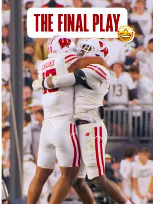You could say the last play had us feeling happy in Happy Valley 😁 #Badgers #CollegeFootball