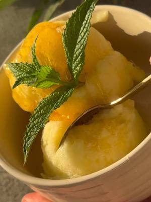 Weekend = trying the viral pineapple version of this frozen sorbet 🍍🍧 I tried the pink pitaya version and LOVED it, so pineapple had to be next — and it did NOT disappoint! 😍 Only 3 ingredients: 🍍 ½ pineapple, frozen overnight 🥥 Coconut water 🍯 Honey, to serve Scoop a small hole in the centre of the pineapple — I used an ice cream scoop — and freeze overnight. The next day, add a little coconut water and scrape with a spoon until you get that delicious sorbet texture 🍧 Drizzle with honey when serving and enjoy! 🤍 Would you try the pineapple version? 🍍 #pineapple #pineapplerecipe #sorbet #foodcontent #summerrecipes   