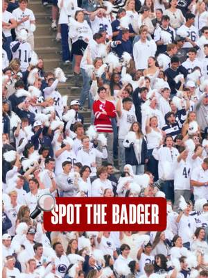 Red in a sea of white. #Badgers #CollegeFootball