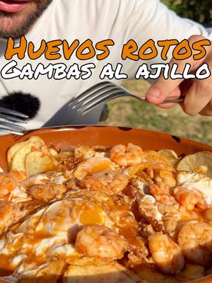 🍳HUEVOS ROTOS🍳 “Langostinos al ajillo” ¿Quién te ha dicho que algo fácil no puede ser una p. delicia? Lo pruebas y me dices, esos langostinos al ajillo son gloria bendita. ¡A disfrutar cuadrilla!