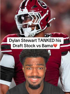 Dylan Stewart’s Draft Stock is TUMBLING💔 #football #gamecocks #dylanstewart #alabama #CollegeFootball 