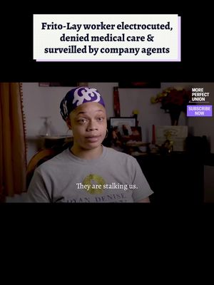 Brandon Ingram was severely electrocuted and nearly died while working at a Frito-Lay factory in Missouri. The company then denied him needed medical care. Brandon, his wife, and children have been stalked and secretly filmed by company agents for years. The new revelations add to a troubling trend of abuse exposed by Frito-Lay workers on strike in Topeka, Kansas. Originally posted July 2021. 