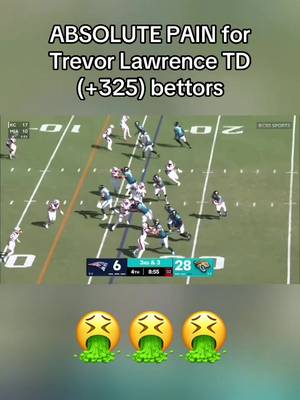 This is brutal for anyone that needed Trevor Lawrence to score 🫠 #nfl #footballtiktok #jacksonvillejaguars 