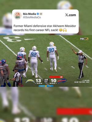 FIRST OF MANY! 😤 Former Cane @Akheem Mesidor gets home for his first career NFL sack! 🙌🔥 • • • • #ItsAllAboutTheU #Canes🙌 #MiamiHurricanes #TheU #miami @The College Sports Company 