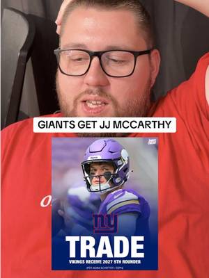 Giants get JJ McCarthy INSTANT REACTION #giants #sports #nfl #football
