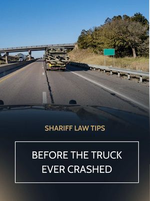 Responsibility for a truck accident can involve more than what happened in the seconds before impact. 1. The trucking company Hiring, training, supervision, and scheduling decisions can all matter when determining what led to the crash. 2. The maintenance provider Missed inspections or improper repairs could leave a truck with dangerous mechanical problems before it even starts a trip. 3. The cargo loader Improperly loaded, unbalanced, or overloaded cargo can affect how a truck handles and could contribute to a crash. The driver may be only one part of the story. Looking at what happened before the truck ever reached the road can reveal other factors that may have contributed. At Shariff Injury Lawyers, we help injured people across Texas understand their options and take on insurance companies when necessary. We handle the fight so you can focus on healing. #TruckAccident #18WheelerAccident #TruckCrash #TexasInjuryLawyer #ShariffInjuryLawyers