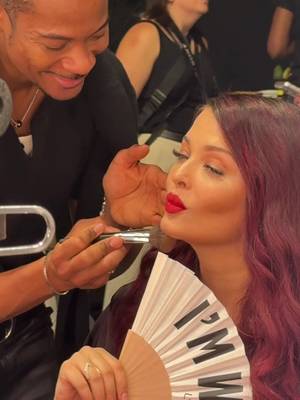 Harold James working his magic on Aishwarya Rai, backstage at #ledefilelorealparis ✨ #lorealparis #parisfashionweek 