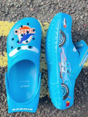 They ARE finally here ⚡️ Disney and Pixar's Lightning McQueen Dinoco Crocband™ Clog has arrived in a limited-edition Dinoco colourway, available NOW on TikTok Shop. Shop yours now! And when it arrives, share a photo in the comments and give everyone else FOMO😏   #CrocsUK #Crocs #TikTokShop #LightningMcQueen #dinoco 