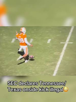The SEC has announced that Tennessee's onside kick against Texas was incorrectly officiated and should have resulted in a 5-yard penalty on Tennessee and a replay of the down.  On a kickoff, a free kick must be made from the kicking team's 35-yard line. The ball was one yard behind the 35.  #tennessee #vols #texas #longhorns