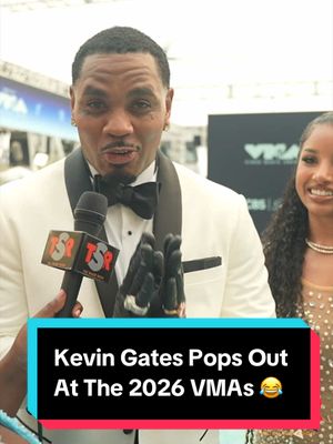 #TSRRedCarpetz: #KevinGates stepped into #TheShadeRoom at the 2026 #VMAs and brought ALL the energy, chile! 👀 The rapper opened up about his “powerful” and “magnetic” energy, introduced us to his wife, Mrs. Gates, and explained why he’s gotta keep those special gloves on 😂 (🎤: @Thembi) #vmas2026 