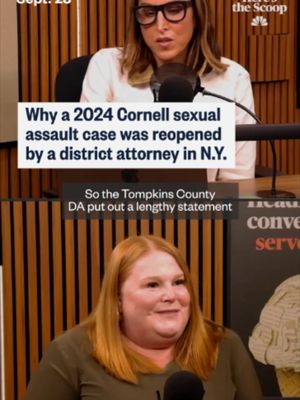 A New York district attorney is reopening an investigation into an alleged "gang-rape" at Cornell University in 2024 after a former student, identified as Jane Doe, filed a civil lawsuit against the university and others earlier this month. NBC News legal analyst Misty Marris explains what role new evidence, including social media messages written that night, may play.