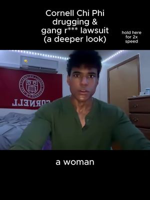 why come down harder on peaceful protesters than on men accused of gang rape? 7 defendants are named in a civil lawsuit alleging a Cornell student was drugged and sexually assaulted at Chi Phi in October 2024. These are allegations, not findings. The complaint alleges the defendants were offered the chance to mitigate their conduct by submitting essays. The plaintiff's lawyer claims two were expelled and others received suspensions, workshops or essays. The group chat shown is an exhibit filed with the complaint. Sources: CBS NY (9/22), Cornell Daily Sun (9/18, 9/22), the complaint via the Sun.