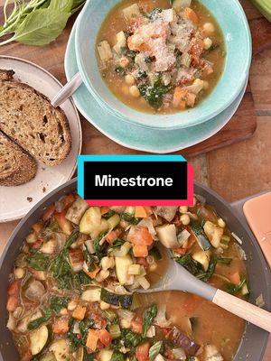 Chickpea & Sun Dried Tomato Minestrone  #soup #soupseason #minestrone 
