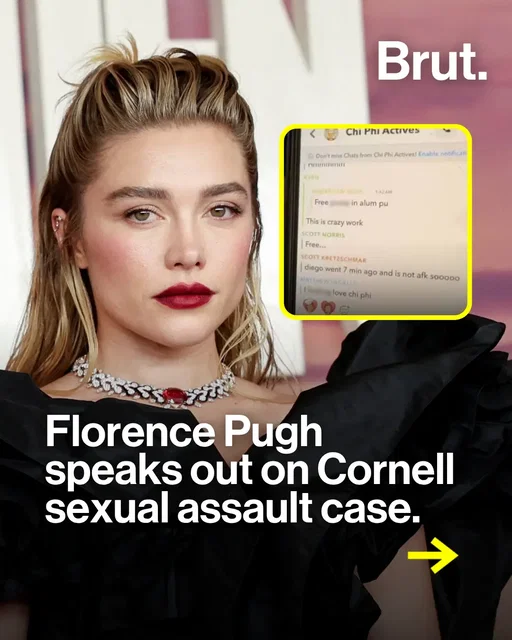 Florence Pugh has spoken out about a lawsuit involving Cornell University and seven members of the Chi Phi fraternity. A former student alleges she was drugged and gang r**ed at a fraternity house in October 2024. Her attorney says two of the accused students were expelled following an investigation, but no arrests were made. The former student is suing the university and the fraternity members, alleging they failed to protect her and prevent the assault. #cornell #florencepugh Photo credits: @florencepugh, REUTERS