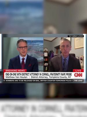 Jake Tapper made the Cornell alleged sex assault case personal on air ... telling Tompkins County District Attorney Matthew Van Houten he couldn’t imagine how angry he'd be if prosecutors handled a case involving his own daughter the same way. 🗣️ 🎥: CNN