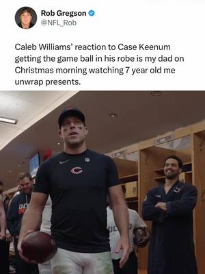 Caleb was so proud of Case Keenum 🥲🐻 (Via @Chicago Bears nfl_rob/X)  #nfl #calebwilliams #chicagobears #nflfootball #sports 
